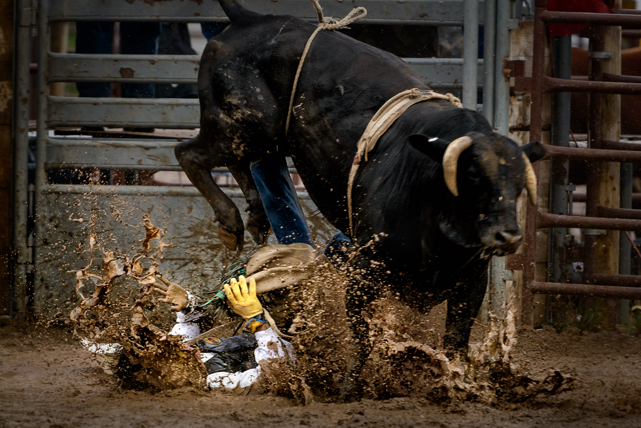 George Hendrix captures Bull Rider in Mud