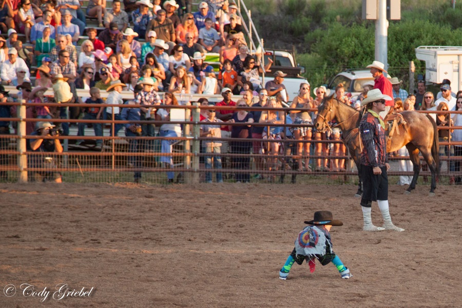 Mutton Bustin' Clown by Cody Griebel, Rodeo Photographer